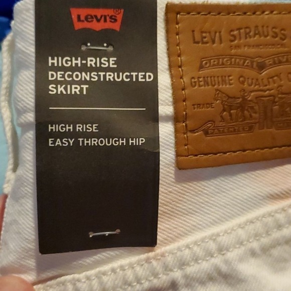 Levi's Womens High-Rise Deconstructed tie dye denim y2k 90s vibes skirt sz 25 28 - Picture 12 of 13